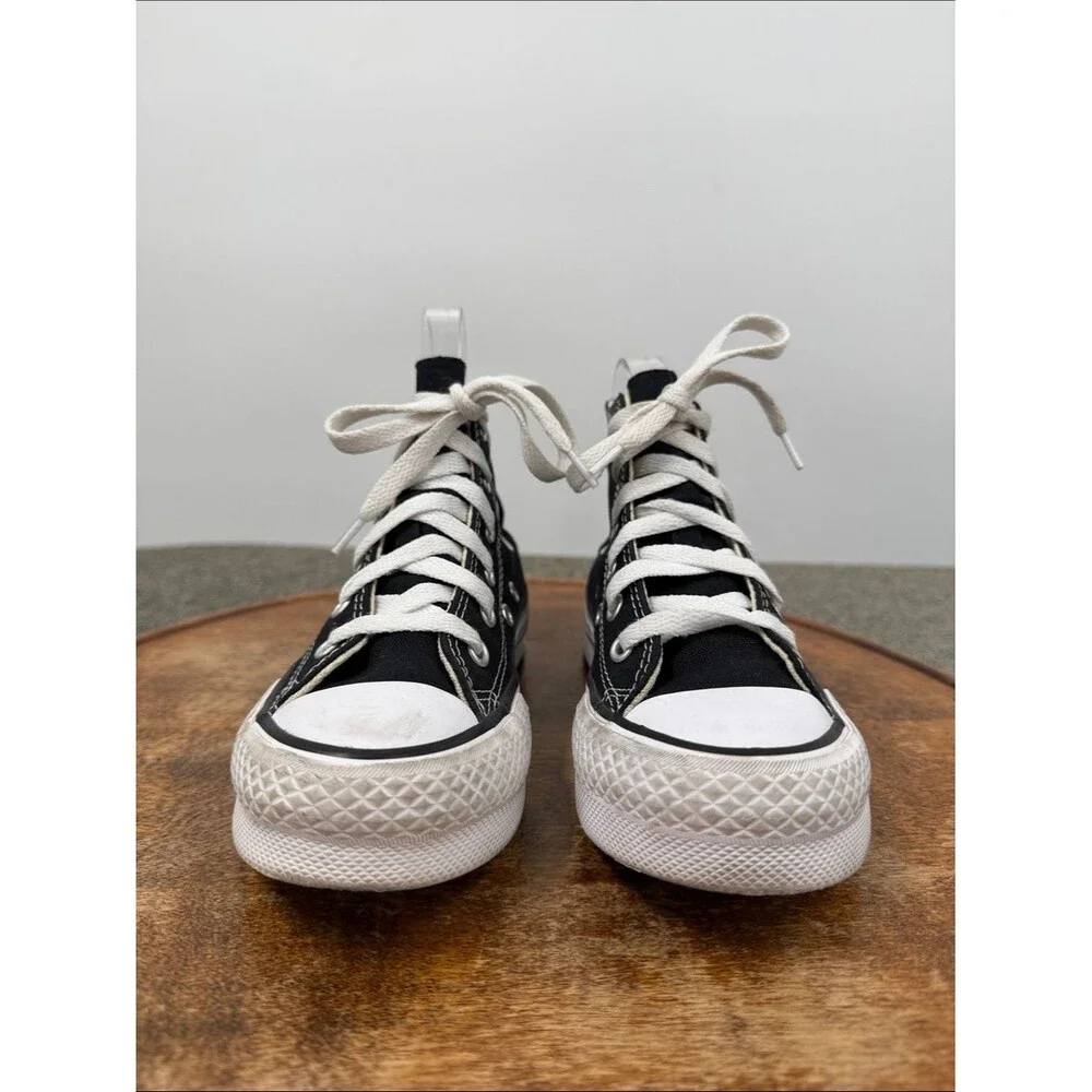 Converse Shoes Youth Kids 12 Black White Canvas High Top Sneakers All Star
